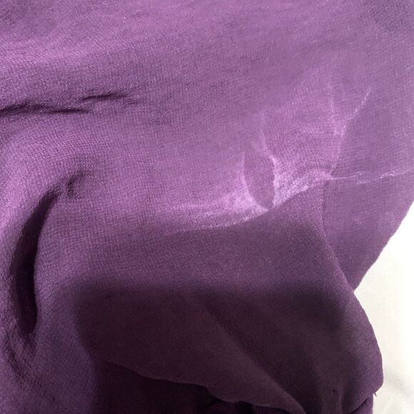 cha cha vente womens solid plum purple long sleeve blouse top xl - Picture 4 of 4